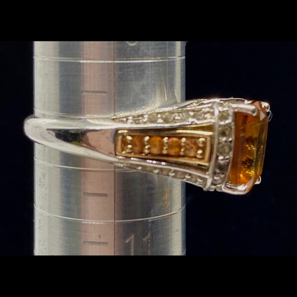 Citrine/Quartz w/Clear & Yellow Spinel Gemstones - Picture 2 of 4